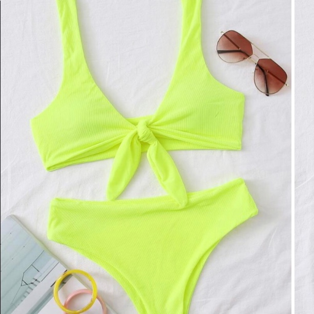 Neon yellow bikini